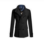 Gus Northstone | Double-Breasted Wool-Look Peacoat For Men