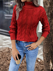 Éloise Vandermeer | Cozy Cable-Knit Turtleneck Sweater For Women
