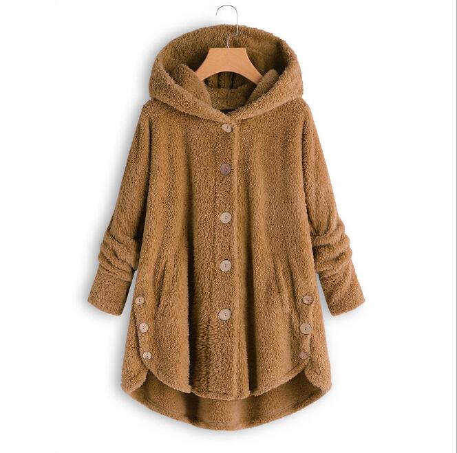 Colette Duval | Leopard Print Hooded Plush Coat For Women