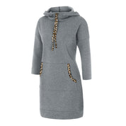 Elise Dumont | Cowl Neck Hoodie Mini Dress For Women