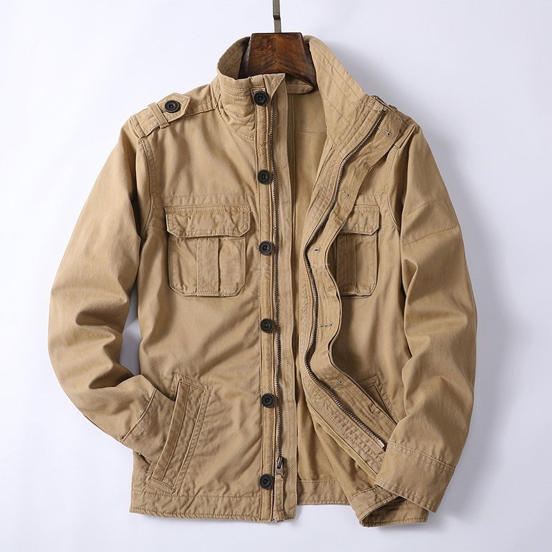 Boone Glenholt | Stand Collar Military Field Jacket For Men