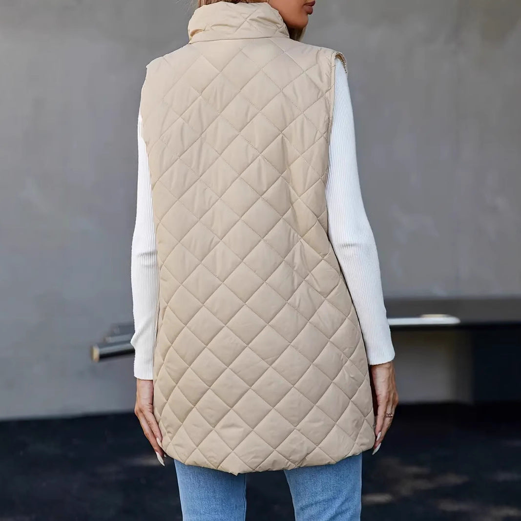 Helene Carrington | Quilted Longline Puffer Vest For Women