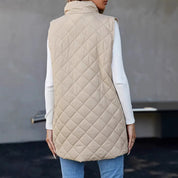 Helene Carrington | Quilted Longline Puffer Vest For Women