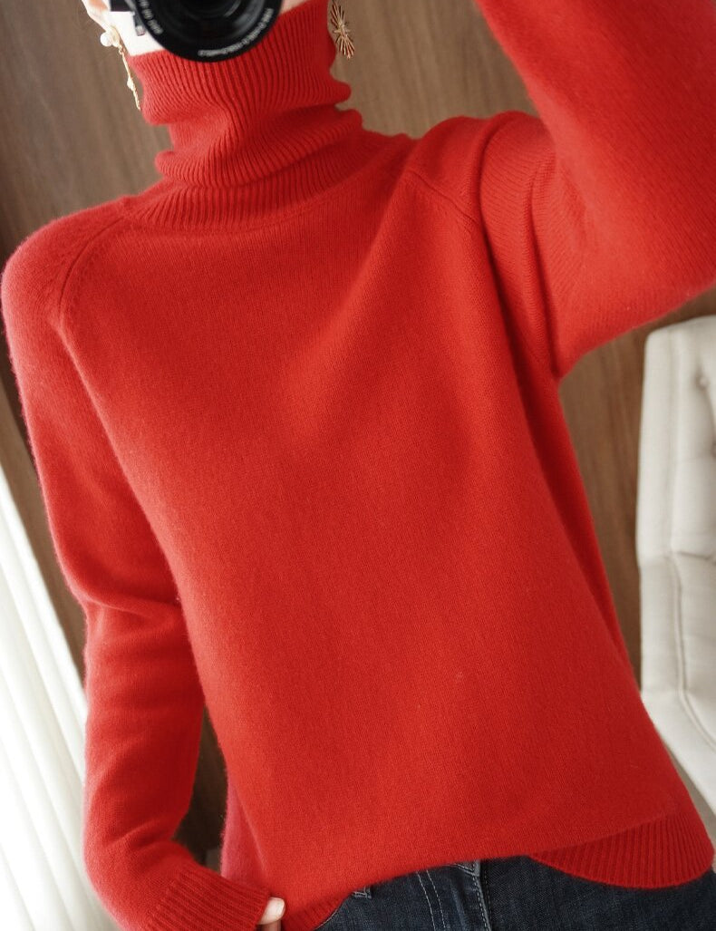 Ottavia Castellon | Turtleneck Ribbed Knit Sweater For Women