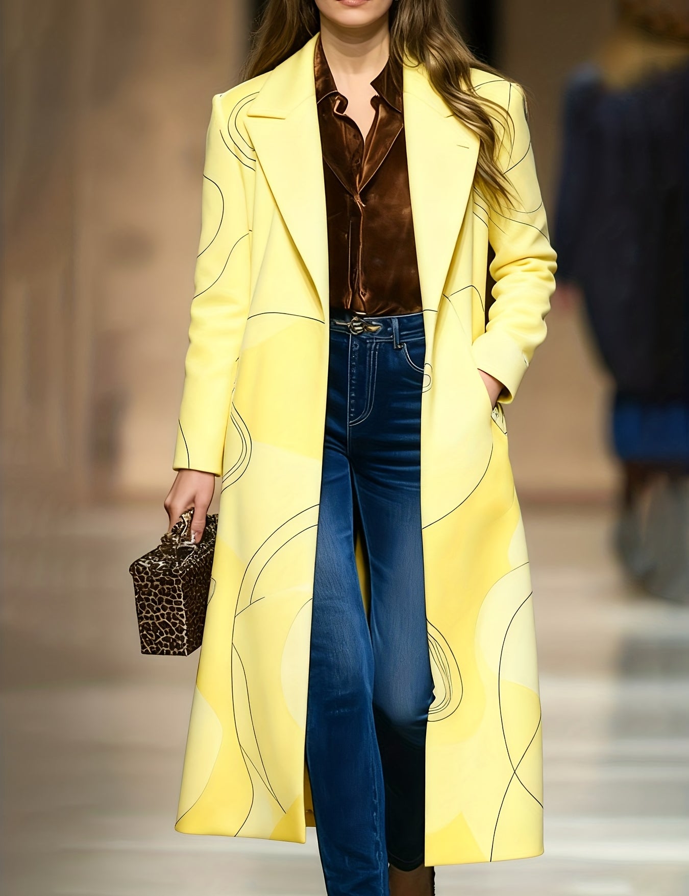 Sallie Kingswell | Velvet Long Lapel Duster Coat For Women
