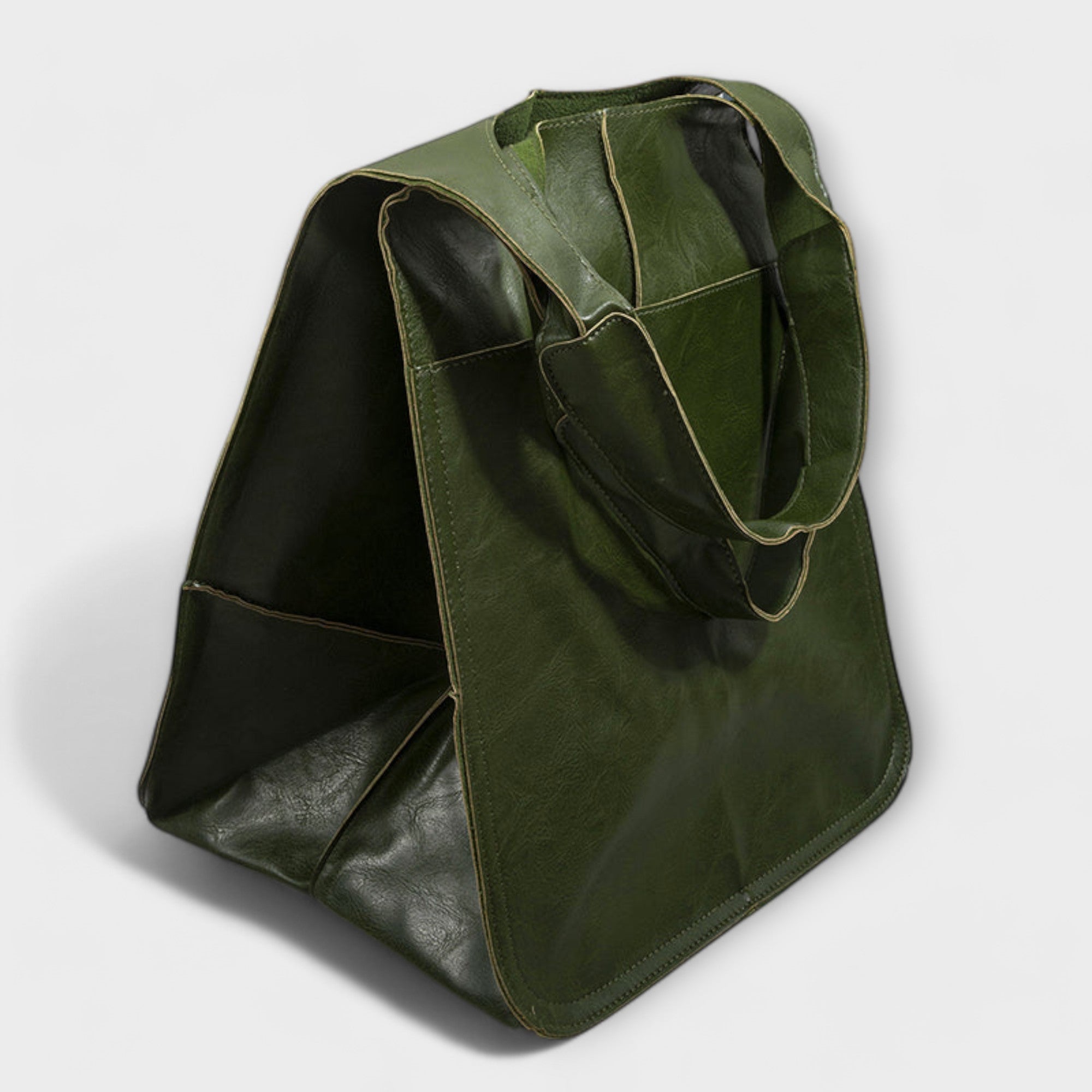 Cordelia Ashworth | Spacious Black Faux Leather Tote Bag