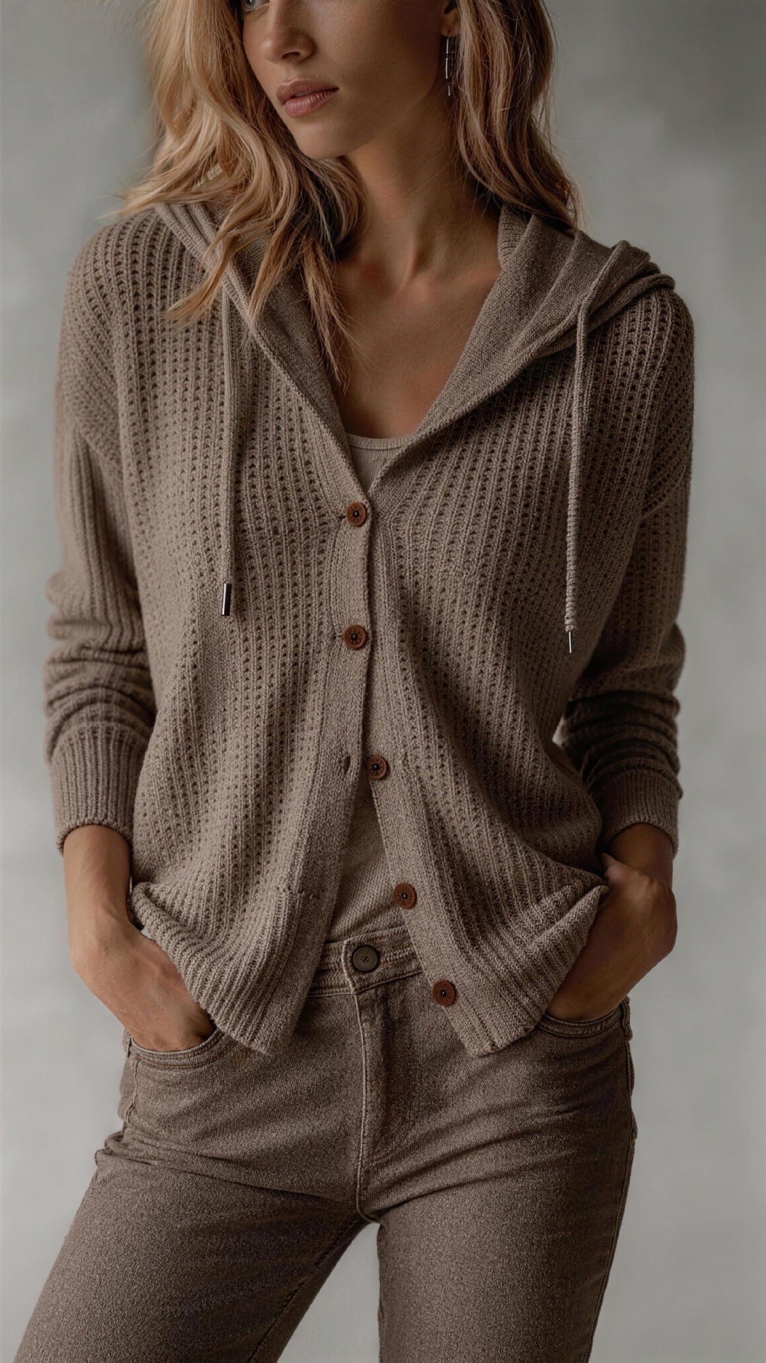 Ottavia Renaud | Hooded Knit Cardigan For Women