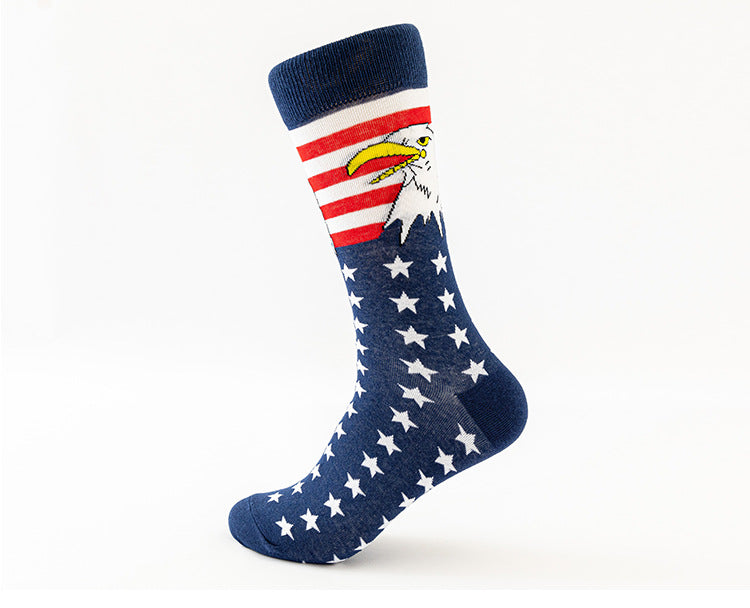 Sylvie Esterhazy | Flag Print Veterans Day Crew Socks Five Pack Unisex & Couples