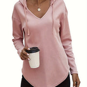 Naomi Verlaine | Relaxed V-Neck Hoodie For Women