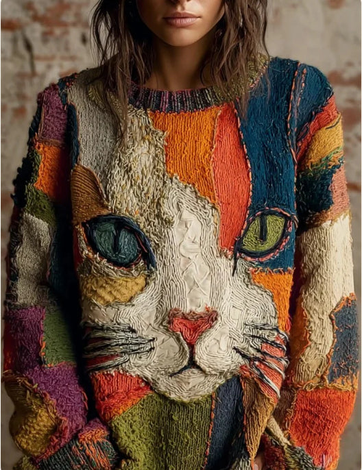 Amandine Charlevoix | Merry Christmas Crew Neck Sweater For Women