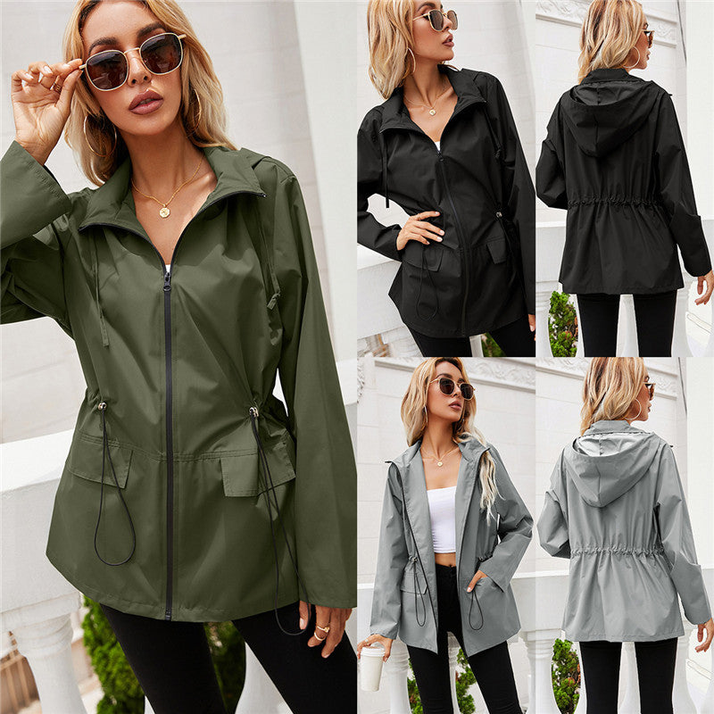 Claudette Beausoleil | Hooded Windbreaker Rain Jacket For Women