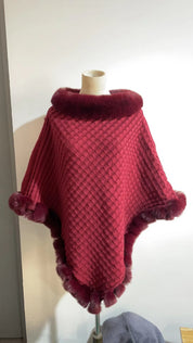 Ophelia Renwick | Fur Collar Cape Wrap For Women