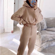 Sienna Whitfield | Cropped Hoodie Jogger Set For Women