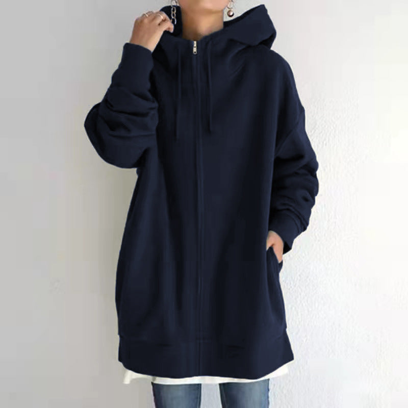 Solene Girard | Zip-Up Fleece Hoodie For Women