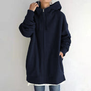 Solene Girard | Zip-Up Fleece Hoodie For Women