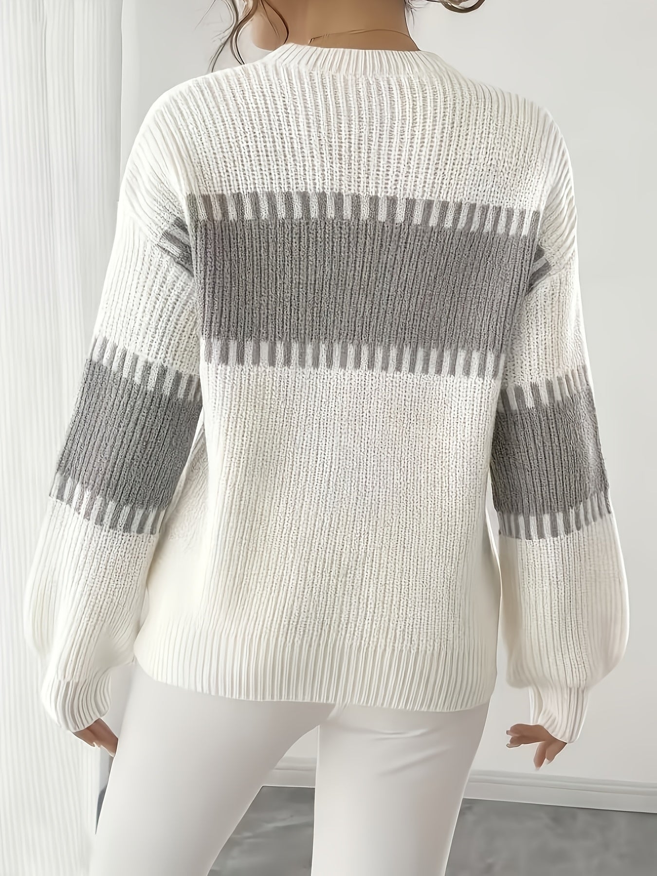 Margaux Thibault | Colour-Block Striped Sweater For Women