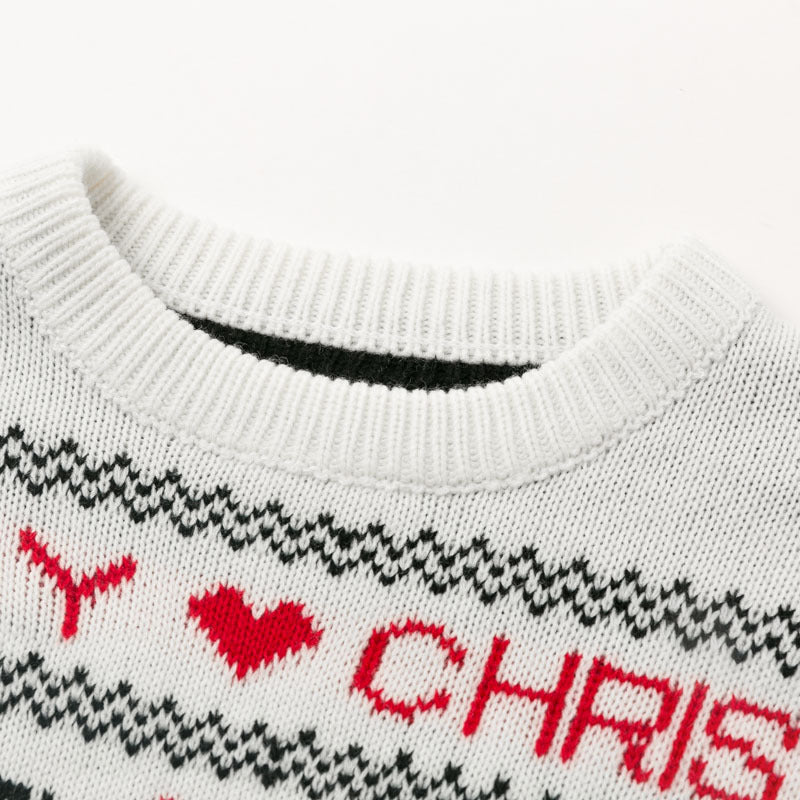 Tinsel | Reindeer Heart Print Christmas Sweater For Women