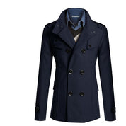 Gus Northstone | Double-Breasted Wool-Look Peacoat For Men