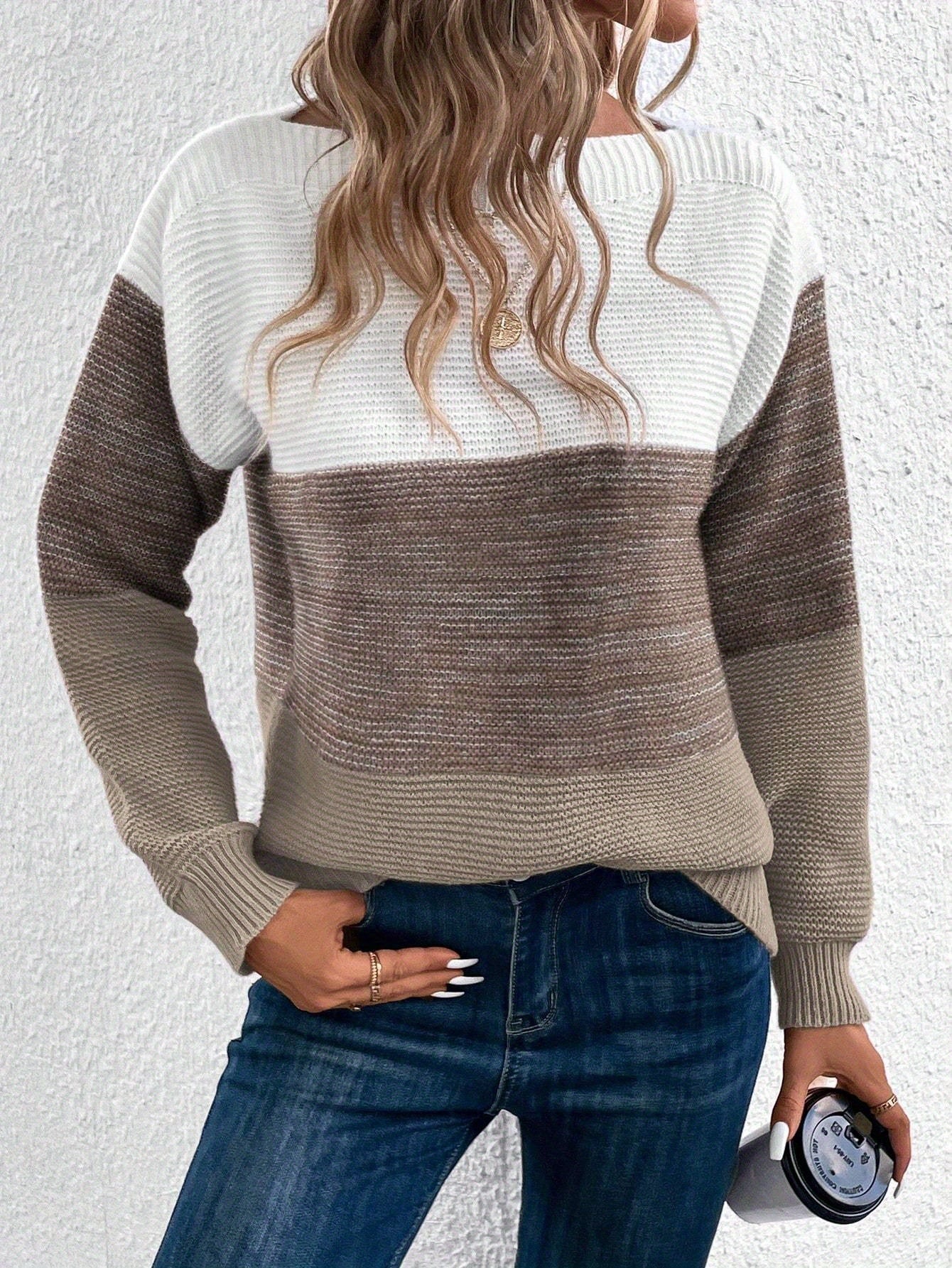 Marisol Beringer | Color-Blocked Sweater With Drop-Shoulder Sleeves