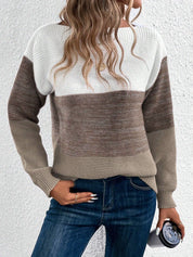 Marisol Beringer | Color-Blocked Sweater With Drop-Shoulder Sleeves