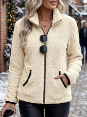 Nathalie Griswold | Plush Sherpa Zip-Up Jacket For Women