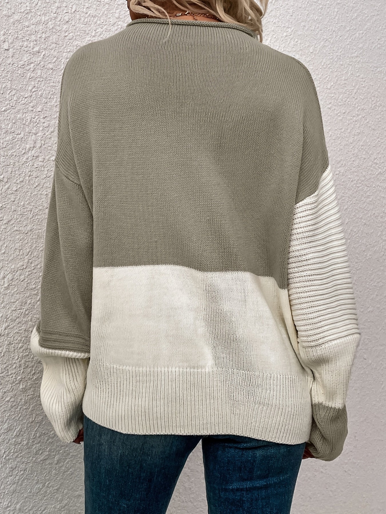 Helene Walbridge | Color Block Relaxed Sweater For Women