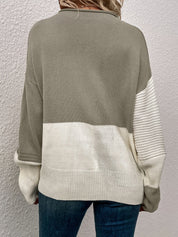 Helene Walbridge | Color Block Relaxed Sweater For Women