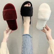 Roxie Draycroft | Fluffy Plush Slide Slippers For Women