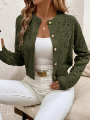 Camille Sorrentino | Diamond-Knit Sweater With Button-Front Detail For Women
