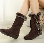 Anaïs Fontclair | Rabbit Fur Mid-Calf Snow Boots For Women