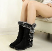 Anaïs Fontclair | Rabbit Fur Mid-Calf Snow Boots For Women