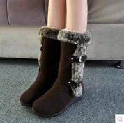 Anaïs Fontclair | Rabbit Fur Mid-Calf Snow Boots For Women