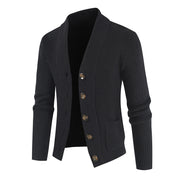 Price Verfield | Ribbed Shawl Collar Button Cardigan For Men