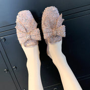 Vivienne Castellane | Rhinestone Bow Flat Mules For Women