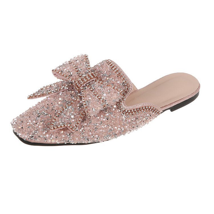 Vivienne Castellane | Rhinestone Bow Flat Mules For Women