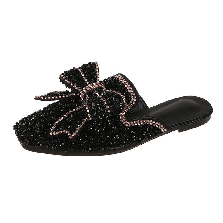 Vivienne Castellane | Rhinestone Bow Flat Mules For Women