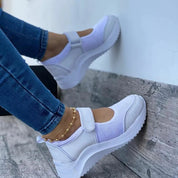 Manon Devereux | Mesh Slip-On Sneakers With Velcro Strap For Women