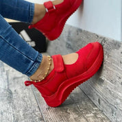 Manon Devereux | Mesh Slip-On Sneakers With Velcro Strap For Women