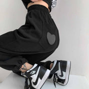 Mireille Sancerre | High-Waist Heart Pocket Jogger Sweatpants For Women
