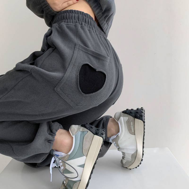 Mireille Sancerre | High-Waist Heart Pocket Jogger Sweatpants For Women