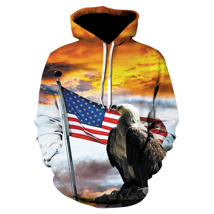 Chiara Marchetti | Eagle Print Veterans Day Hoodie Unisex