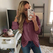 Nadine Castellon | Slit Henley Tunic Top For Women