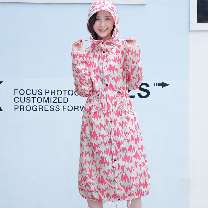 Miriam Stellvane | Printed Waterproof Hooded Raincoat For Women