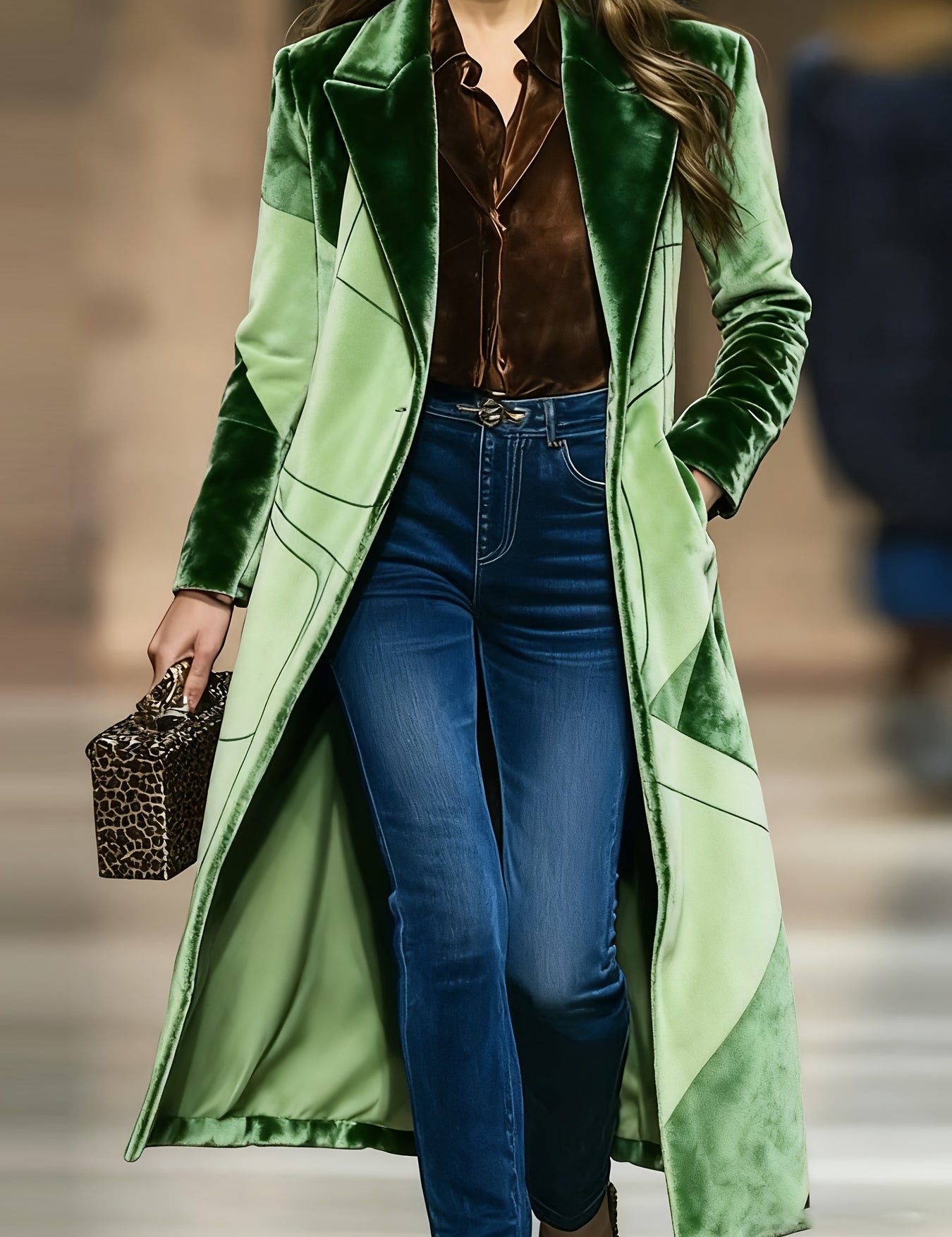 Sallie Kingswell | Velvet Long Lapel Duster Coat For Women