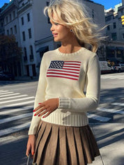 Piper Wentworth | Union Jack Oversized Knit Sweater For Women