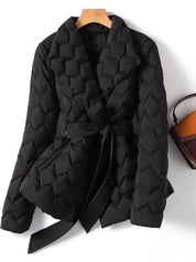Winnie Pagbridge | Belted Wave-Quilted Puffer Jacket For Women