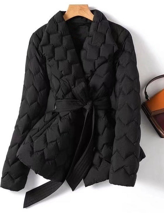 Winnie Pagbridge | Belted Wave-Quilted Puffer Jacket For Women