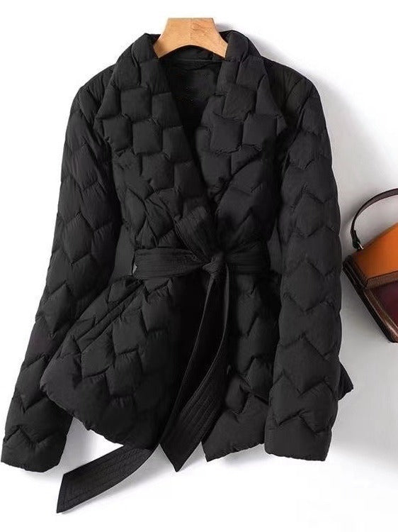 Winnie Pagbridge | Belted Wave-Quilted Puffer Jacket For Women