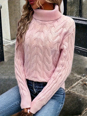 Éloise Vandermeer | Cozy Cable-Knit Turtleneck Sweater For Women
