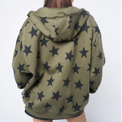 Anouk Sabatier | Star Print Hooded Zip-Up Hoodie For Women